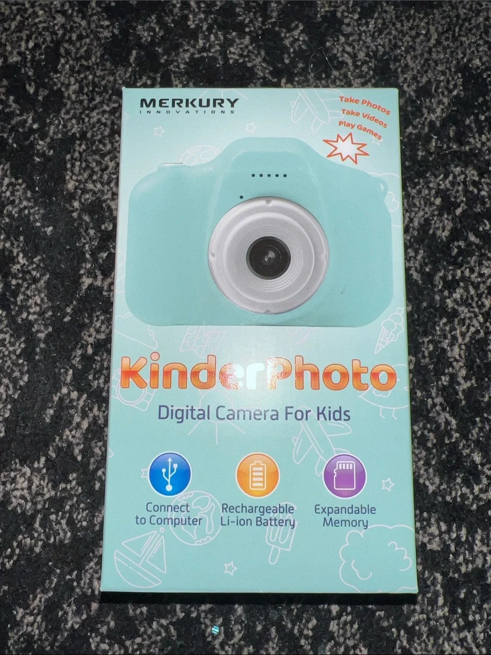 NIB Merkury KinderPhoto Digital Camera for Kids - Blue